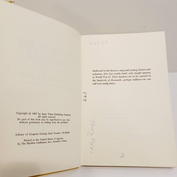Vtg 1967 Heroes of the Resistance by the Editors of the Army Times Book HC Lib - Picture 4 of 6
